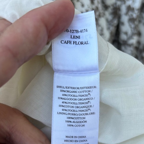 Rails Leni Floral Tiered Midi Dress Square Neck Spaghetti Straps Tie Back‎ S - Picture 9 of 9